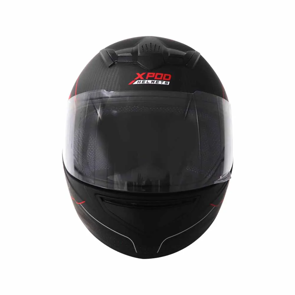 TVS XPOD Aerodynamic Helmet for Men- ISI & DOT Certified, Ultrawide Visor, Quick Release Strap – Premium Bike Helmet with Enhanced Air Circulation (Speedy White & Blue)