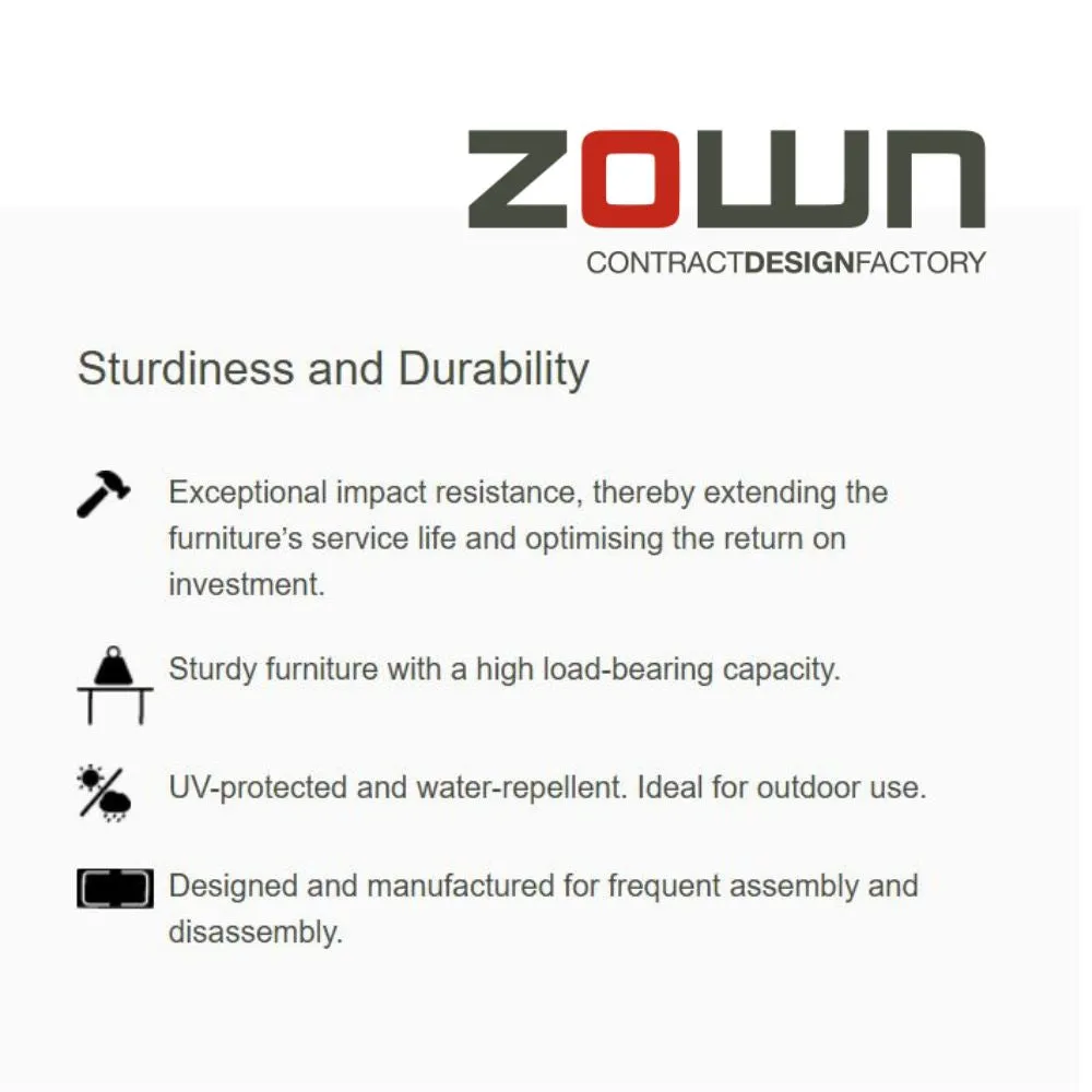 Zown Height Adjustable Rectangular Plastic Folding Table - 6ft x 2ft 6 (1830mm x 760mm)