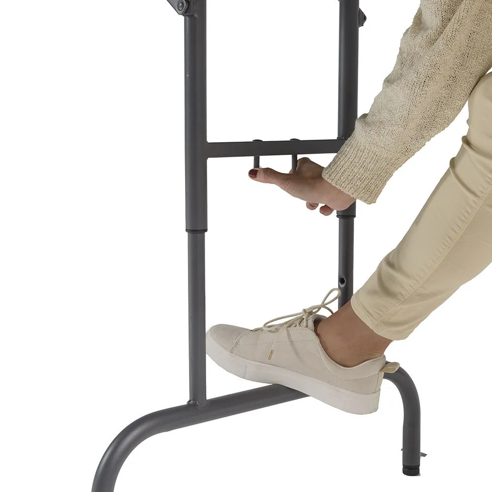 Zown Height Adjustable Rectangular Plastic Folding Table - 6ft x 2ft 6 (1830mm x 760mm)